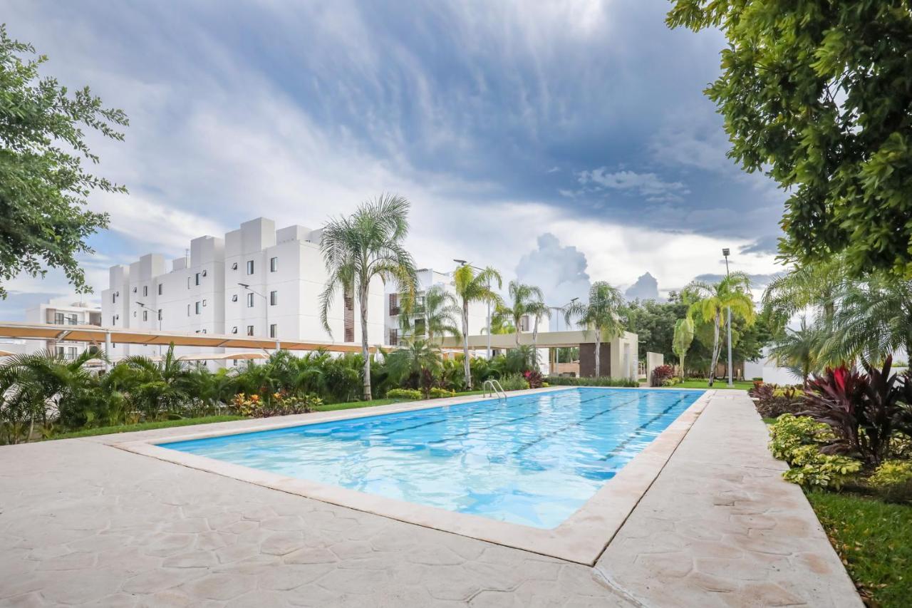 Departamento Lirios Residencial Para 5 Alberca Cancún Exterior foto