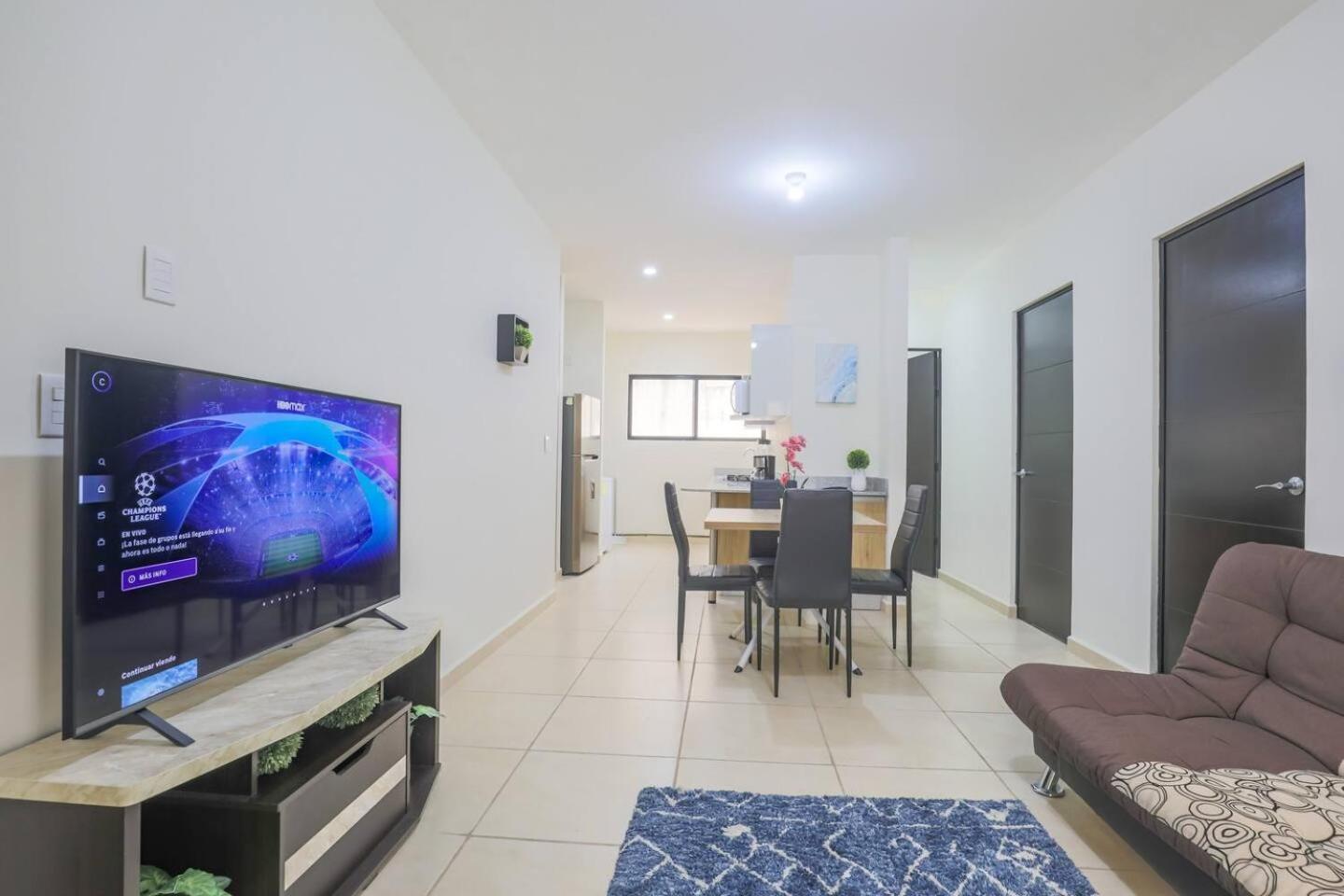 Departamento Lirios Residencial Para 5 Alberca Cancún Exterior foto